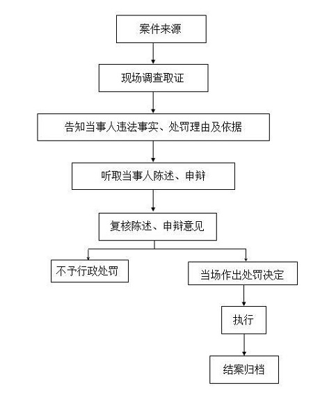 行政处罚简易流程图